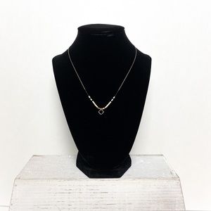 Black, white, and gold dainty necklace